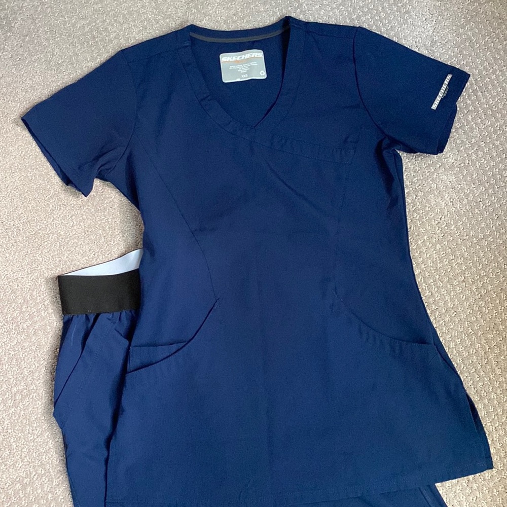 Skechers by Barco Navy scrub set